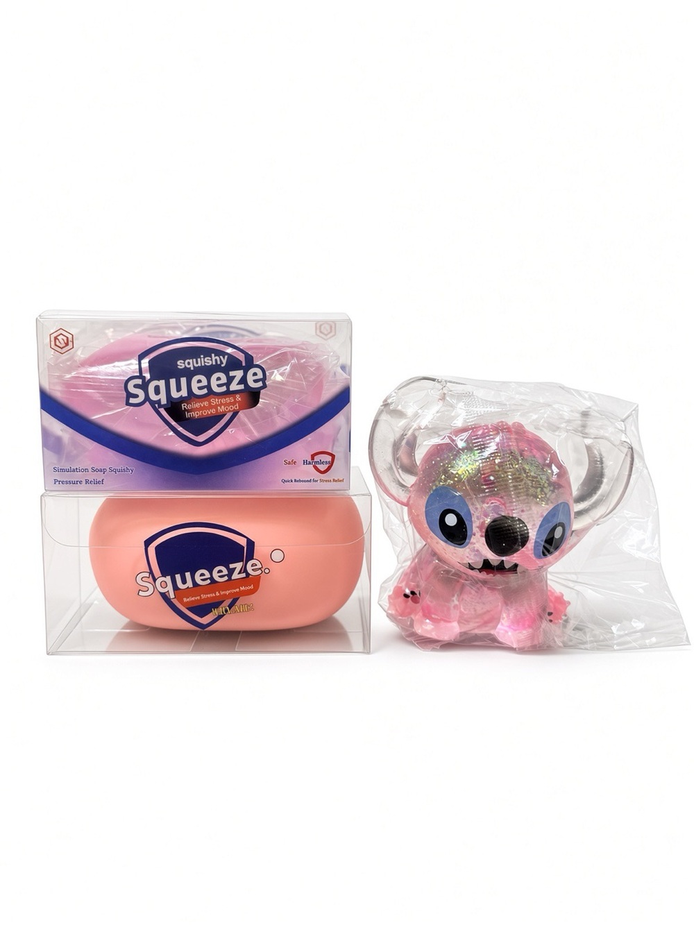 Viral Pink Squishy Bundle - Crunchy, Coconut Oil & Sugar Texture 3pc